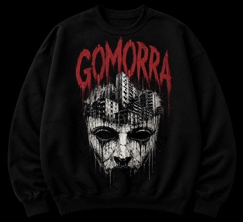 Felpa girocollo nera gomorra - felpa,