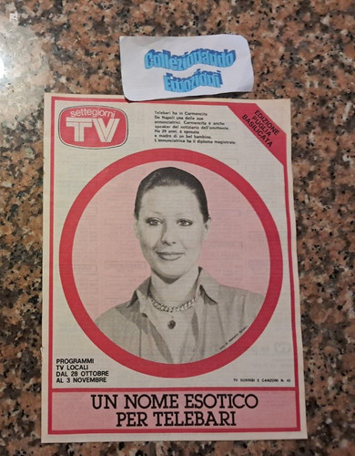 Settegiorni 1979 un nome - settegiorni, tv